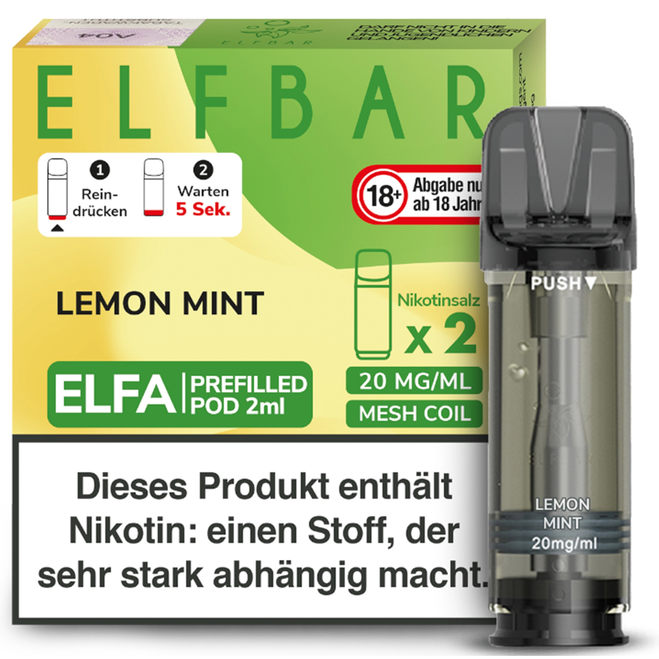 ElfBar - ELFA Pod - Lemon Mint 20mg