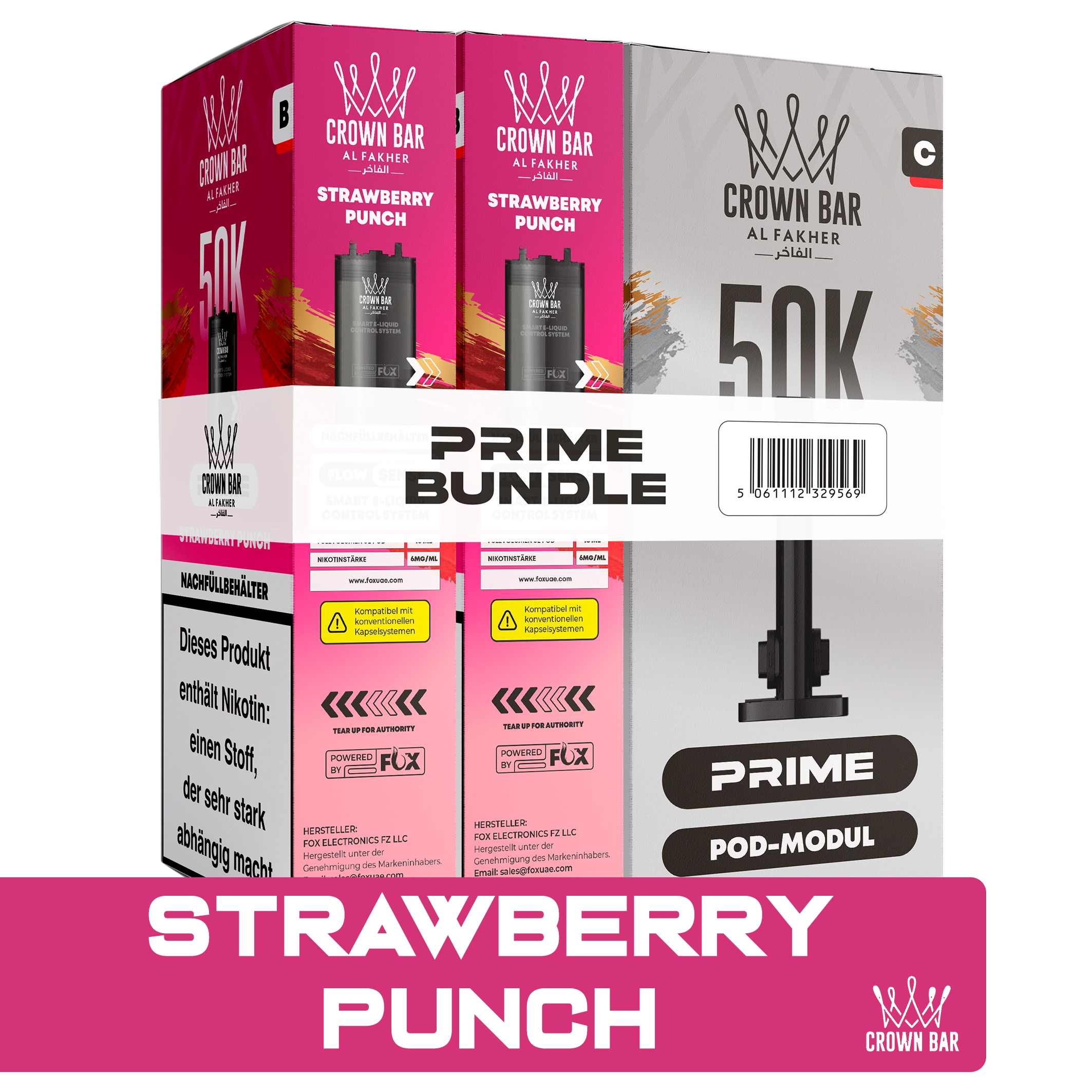 Al Fakher - Hypermax Prime 50K 2er Pod+Coil - Strawberry Punch