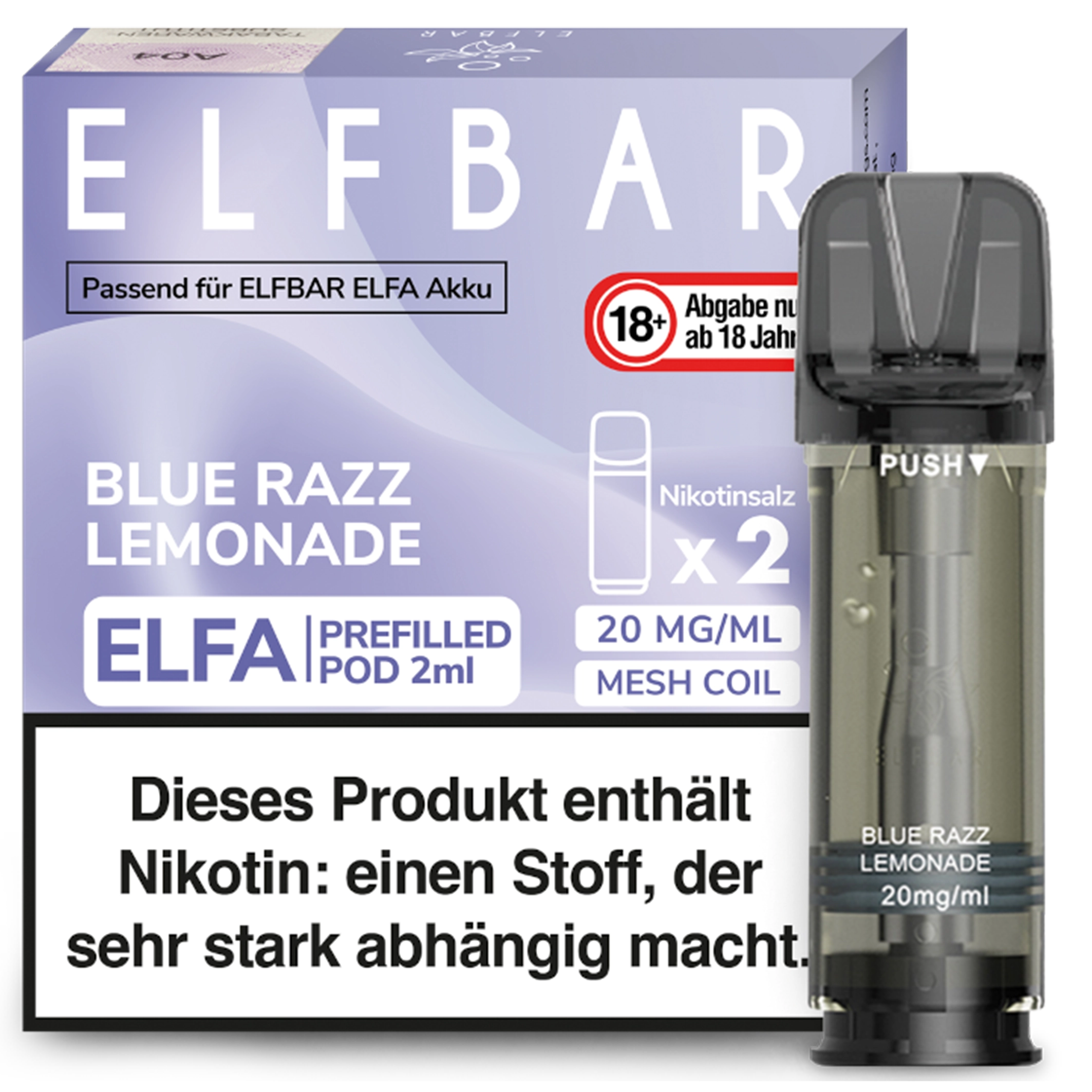 ElfBar - ELFA Pod - Blue Razz Lemonade 20mg