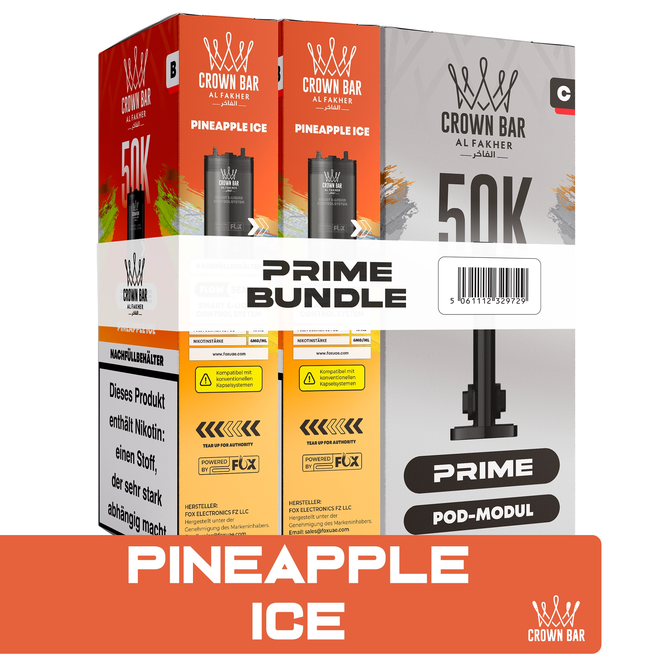 Al Fakher - Hypermax Prime 50K 2er Pod+Coil - Pineapple Ice