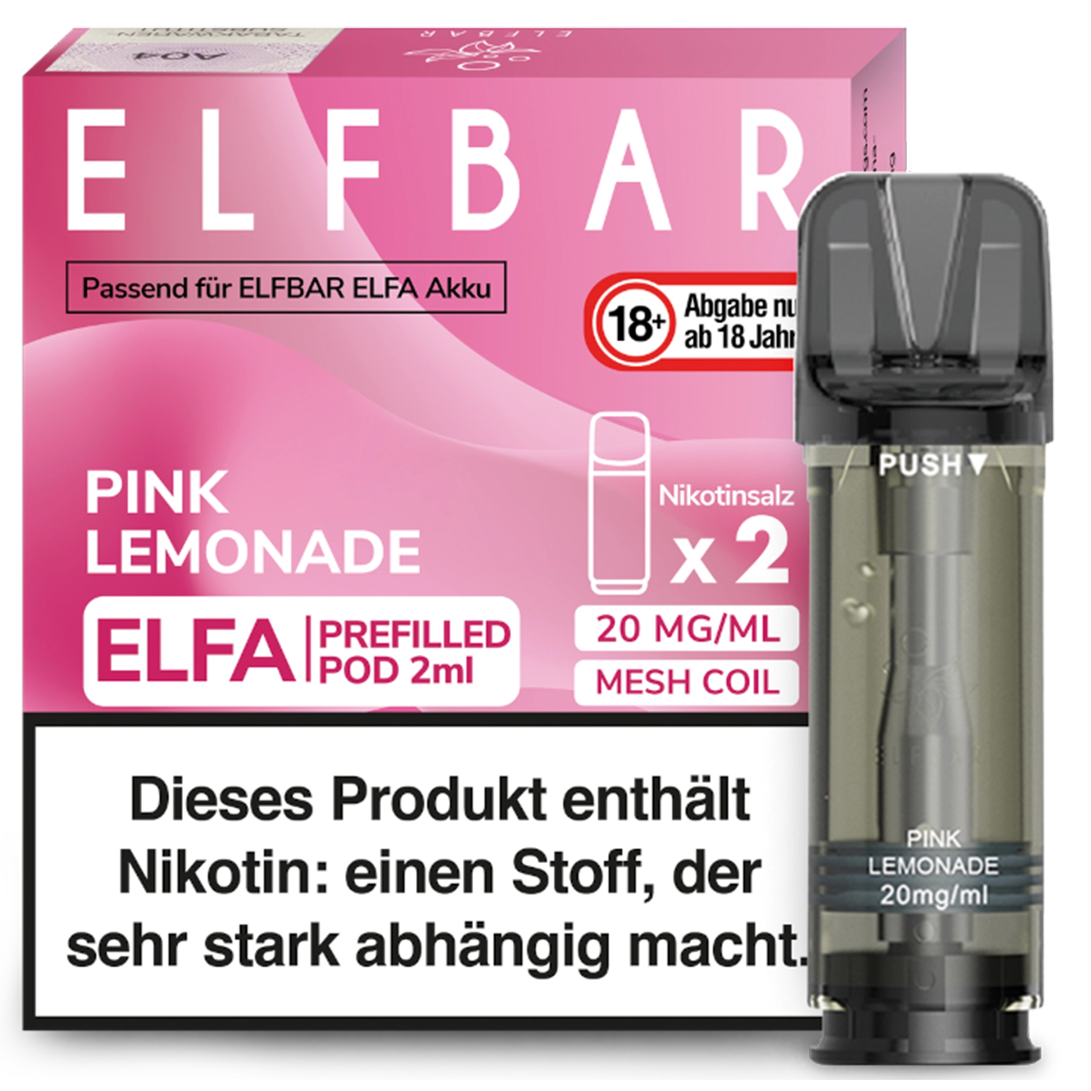 ElfBar - ELFA Pod - Pink Lemonade 20mg