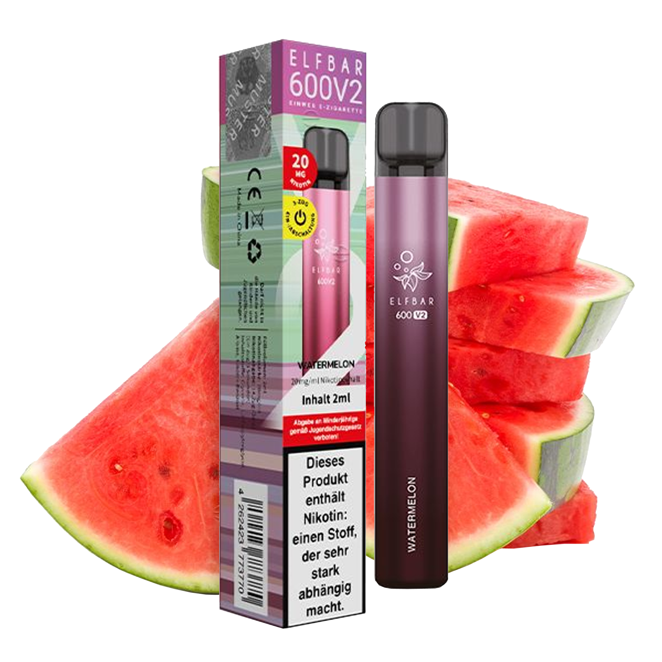 ElfBar 600 V2 die perfekte E-Shisha zum mitnehmen. ElfBar 600 V2 die perfekte E-Shisha zum mitnehmen.