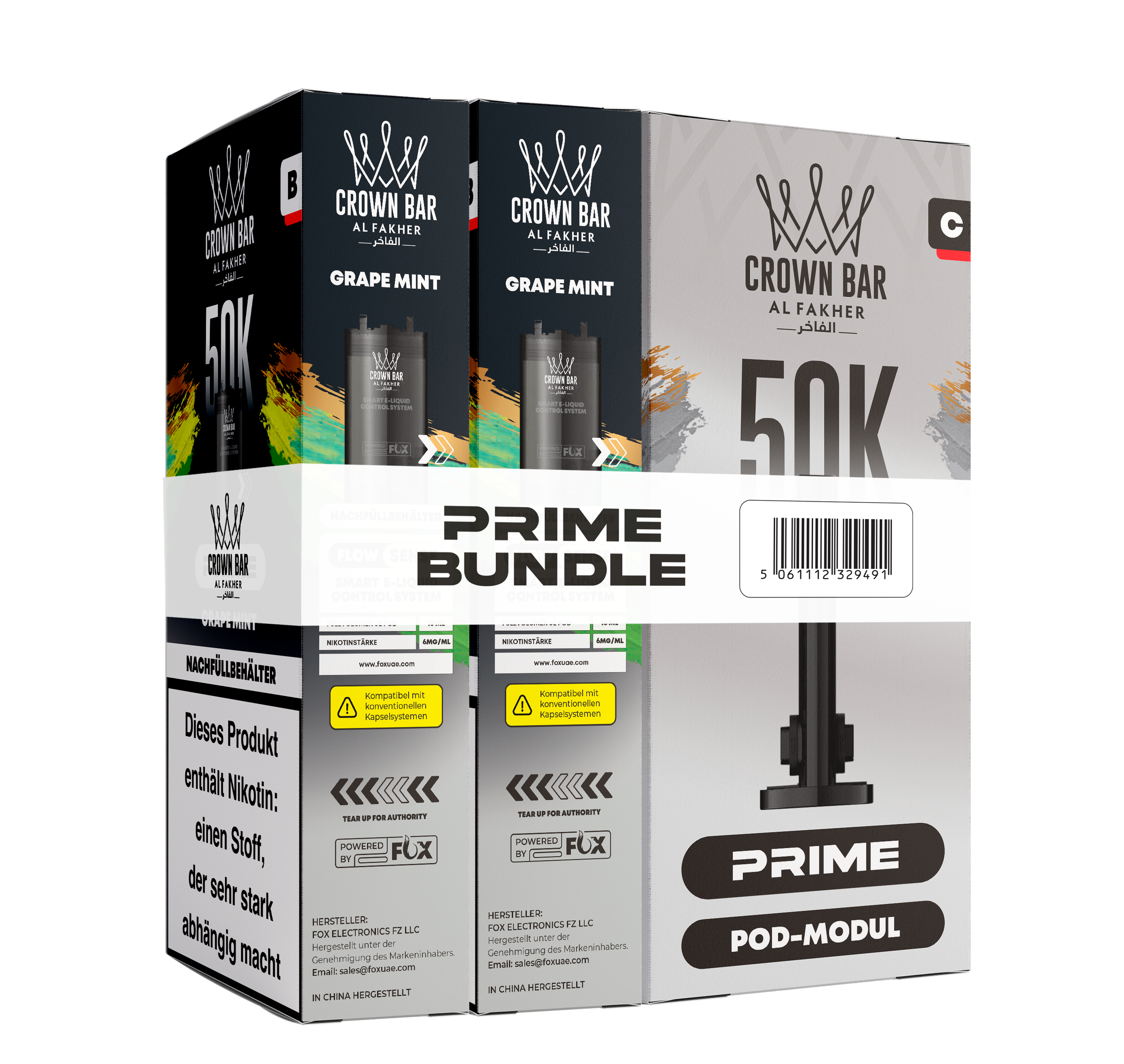 Al Fakher - Hypermax Prime 50K 2er Pod+Coil - Grape Mint