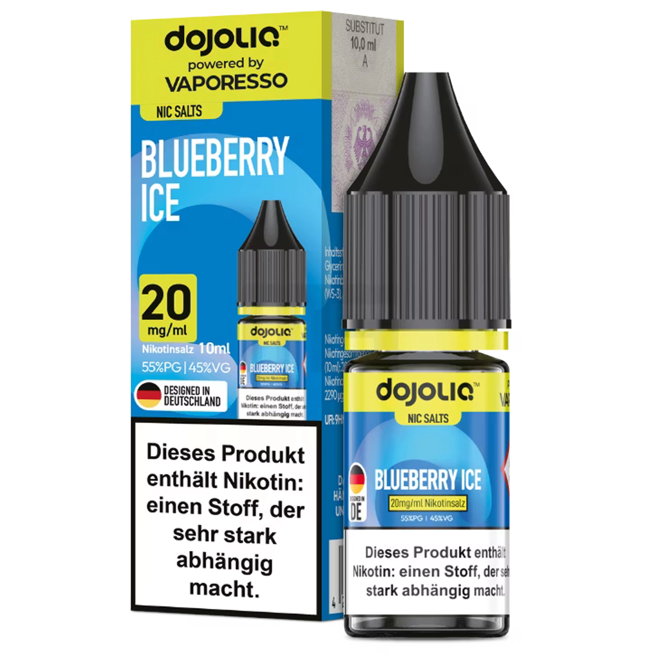 Dojoliq by Vaporesso Liquid - Blueberry Ice 10ml - 20mg