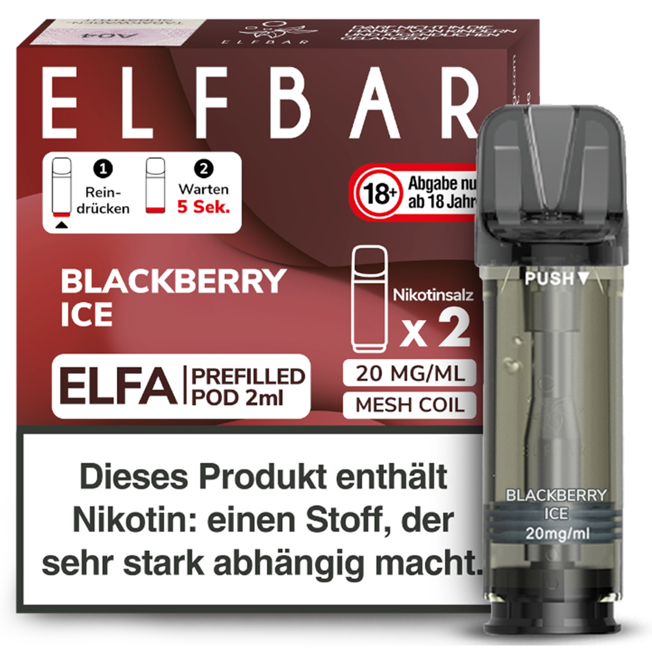 ElfBar - ELFA Pod - Blackberry Ice 20mg