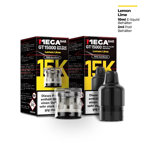MEGABAR GT15000 - Prefilled Pod-Liquid - Lemon Lime