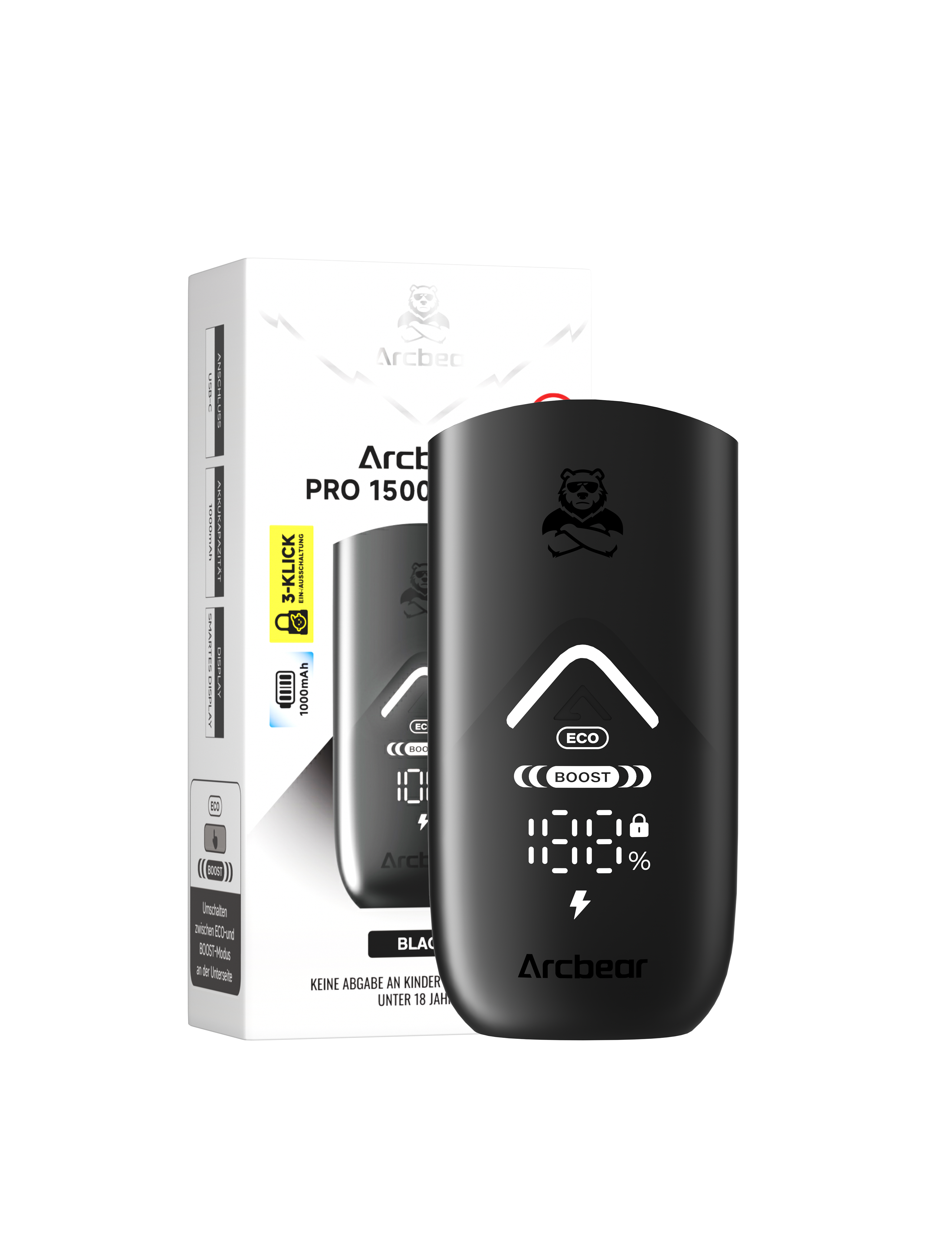 Arcbear - Pro 15000 Akku - Schwarz