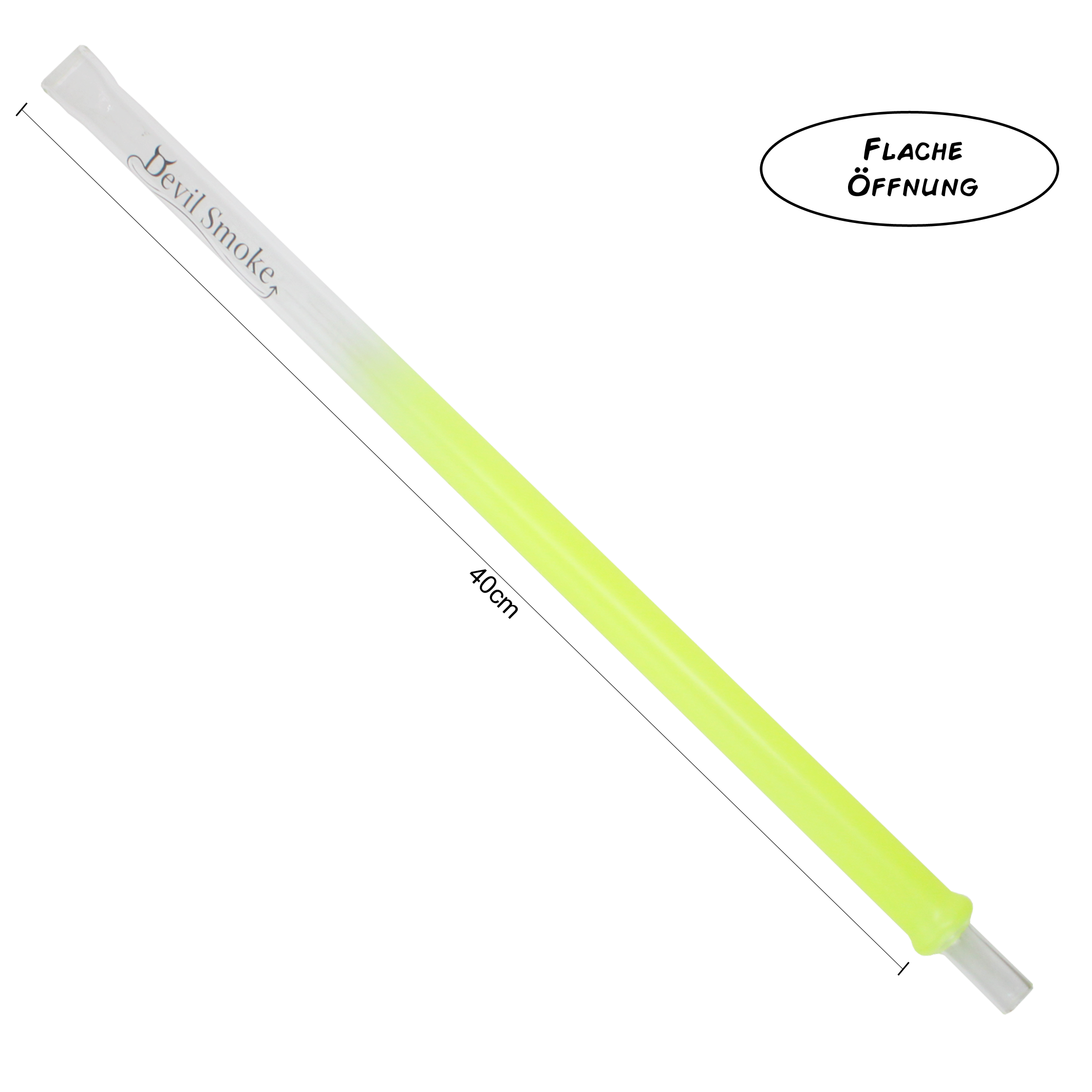 Devil Smoke - Colored - Neon Gelb - flache Öffnung