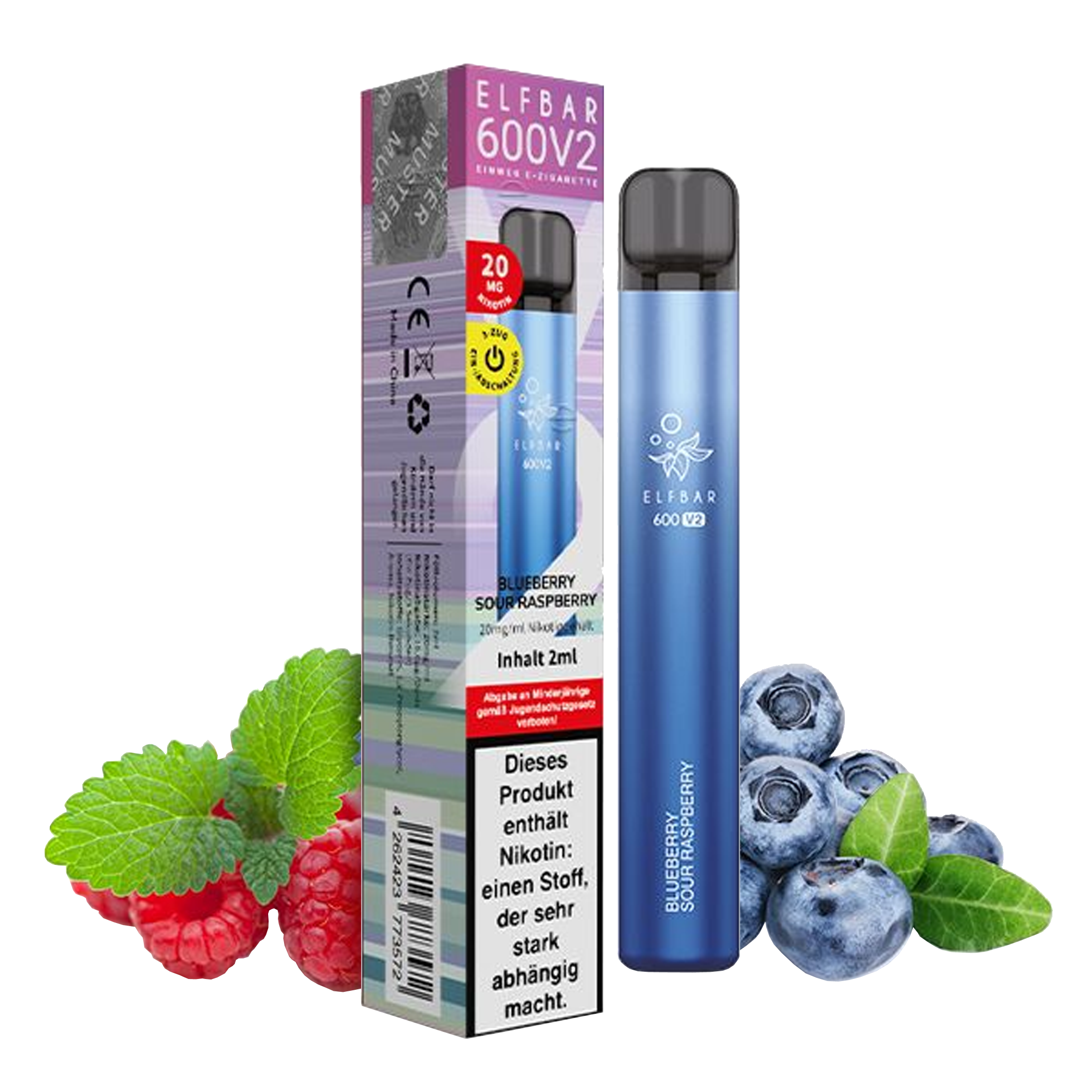 ElfBar 600 V2 CP - Vape - Blueberry Sour Raspberry 20mg