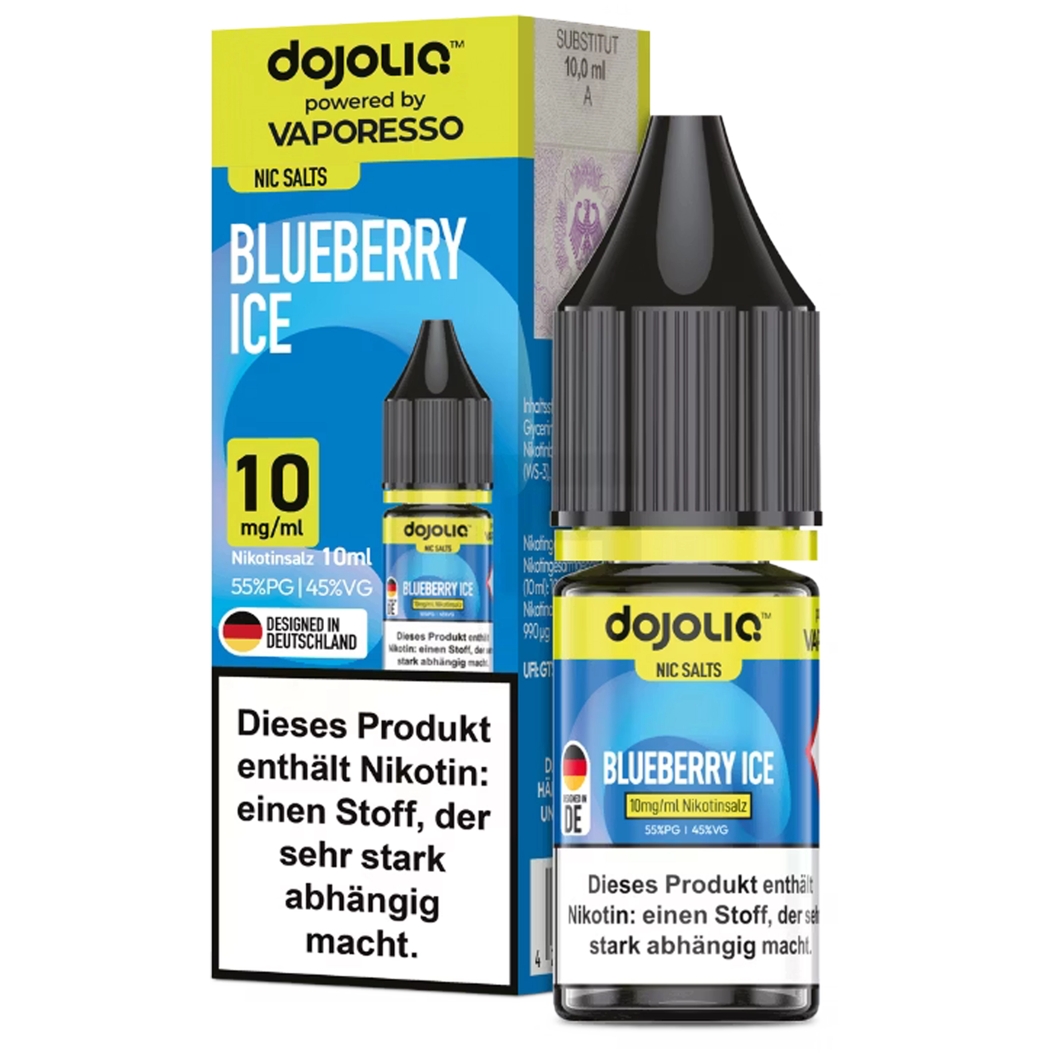 Dojoliq by Vaporesso Liquid - Blueberry Ice 10ml - 10mg