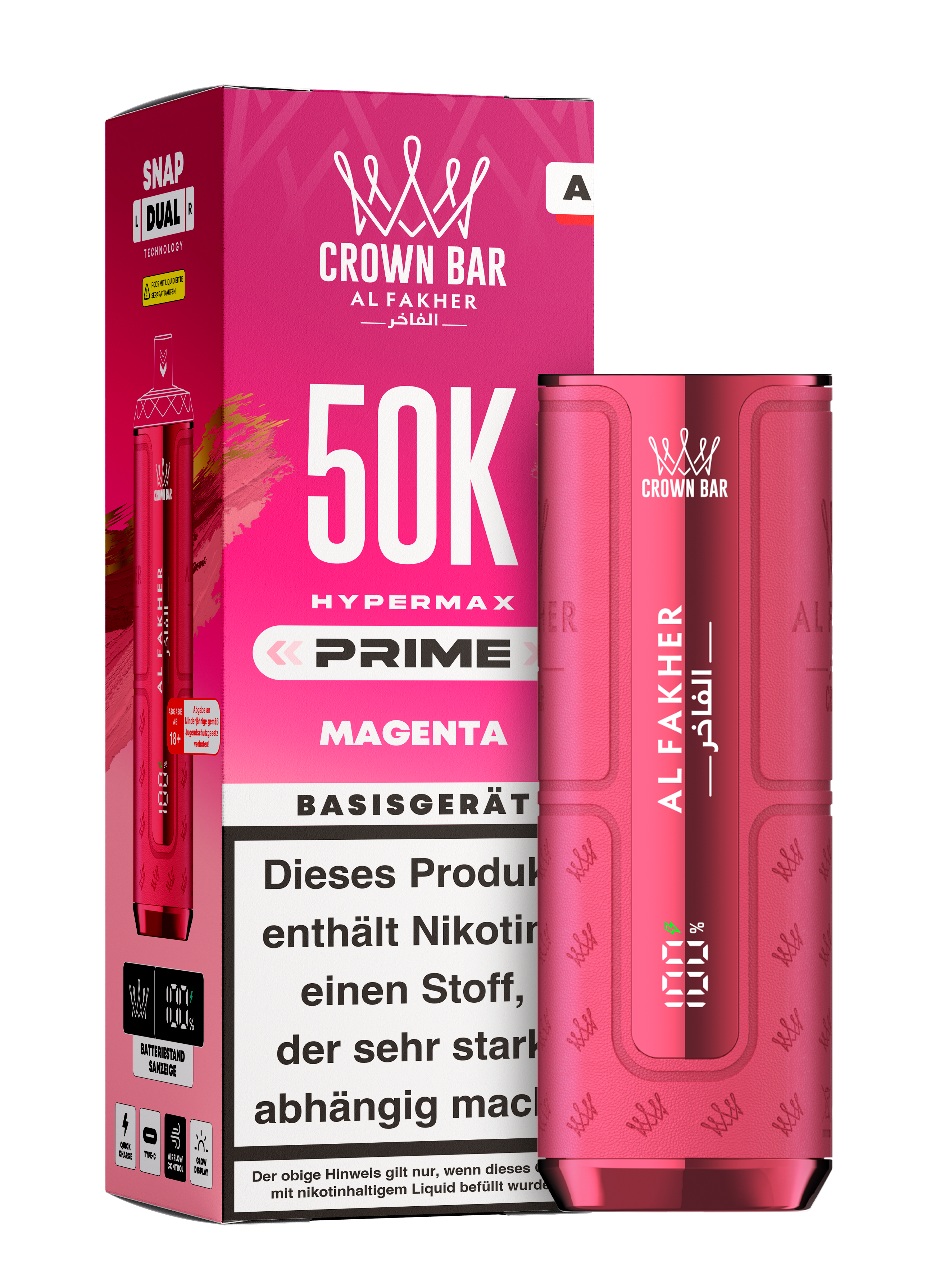 Al Fakher - Hypermax Prime 50K Akku - Magenta