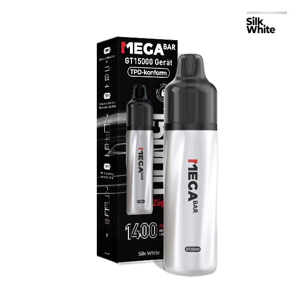 MEGABAR GT15000 - E-Zigarette Basisgerät - Silk White