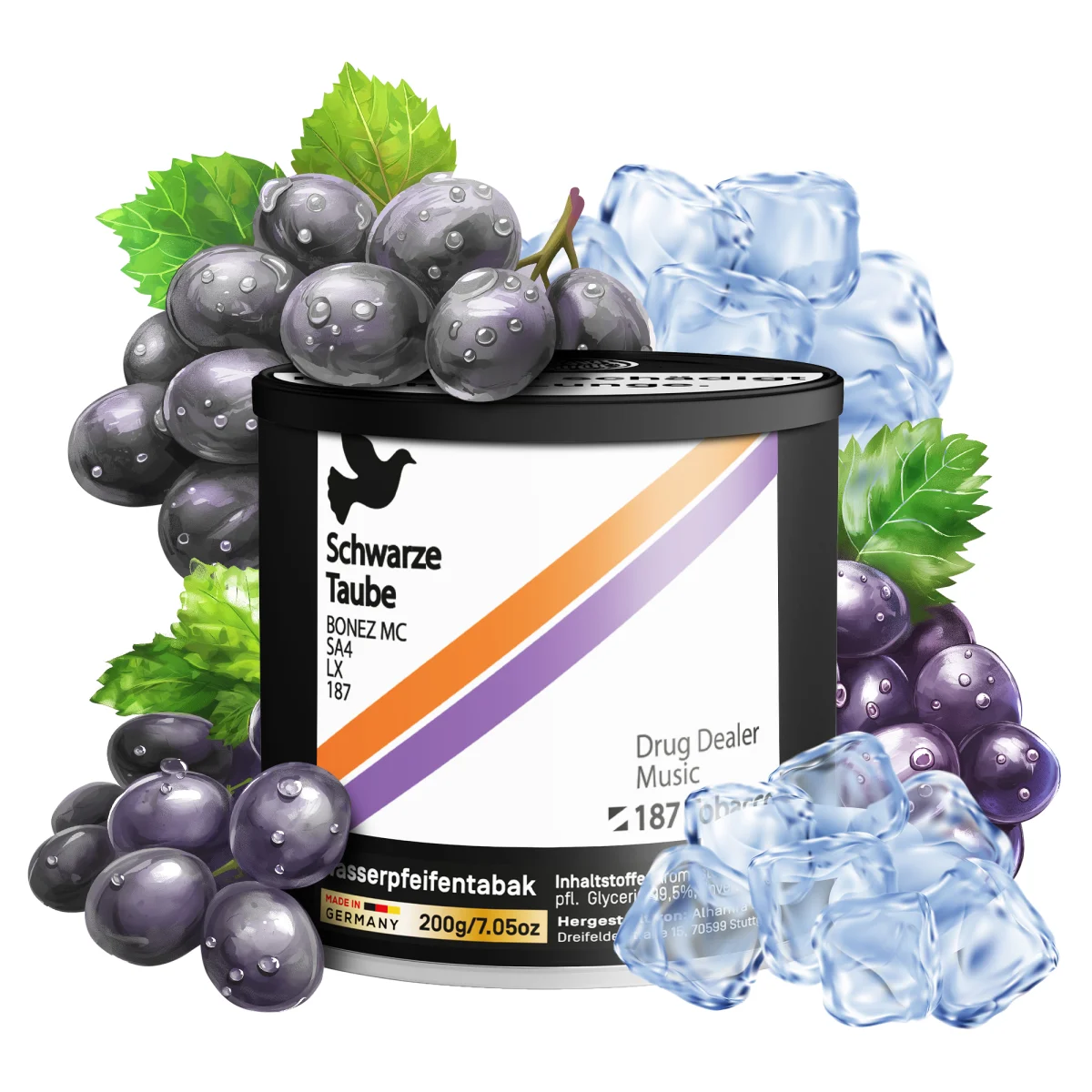 187 Strassen Bande Tabak - AMG Schwarze Taube - 200g TT
