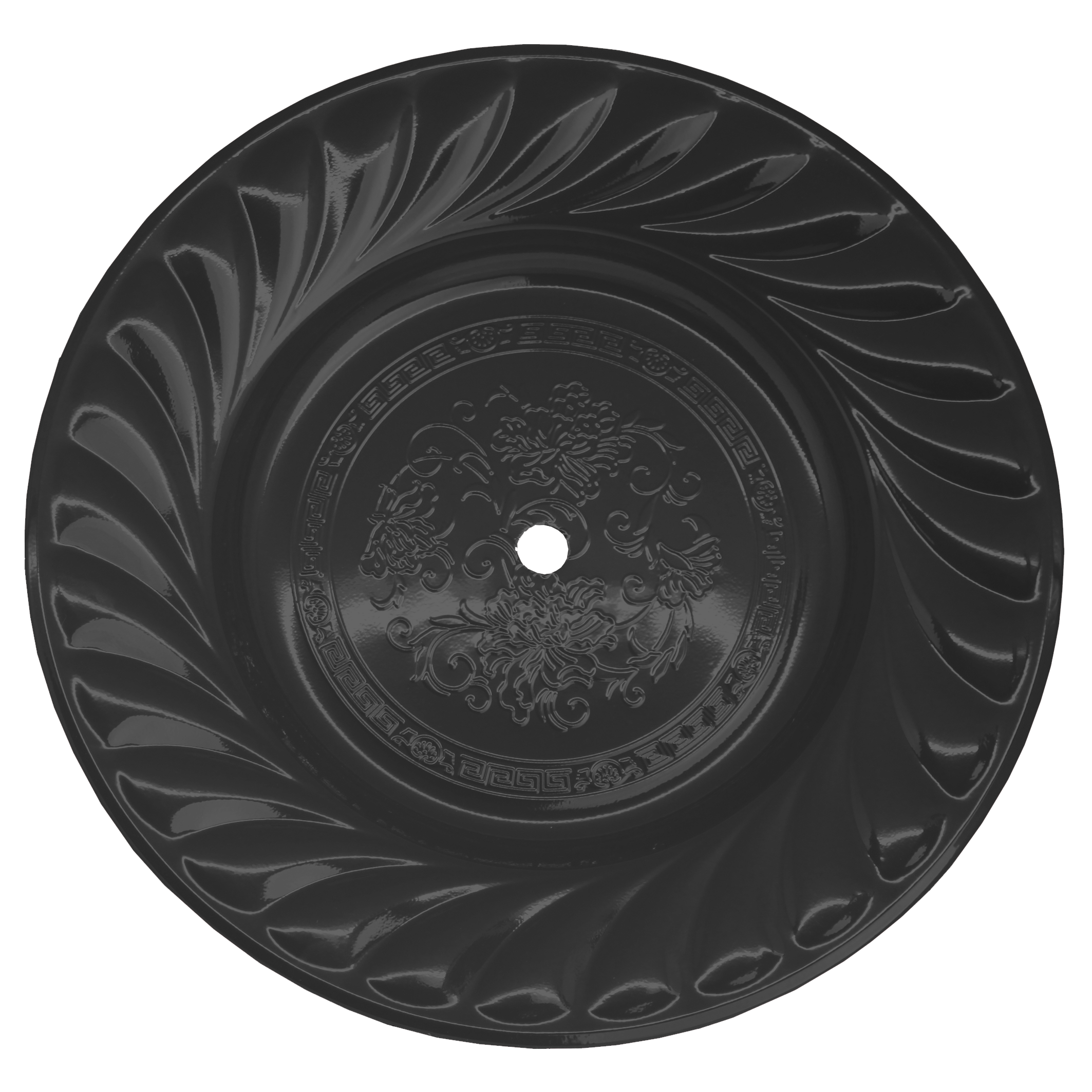 Kohleteller - Extra Groß 40cm - Schwarz