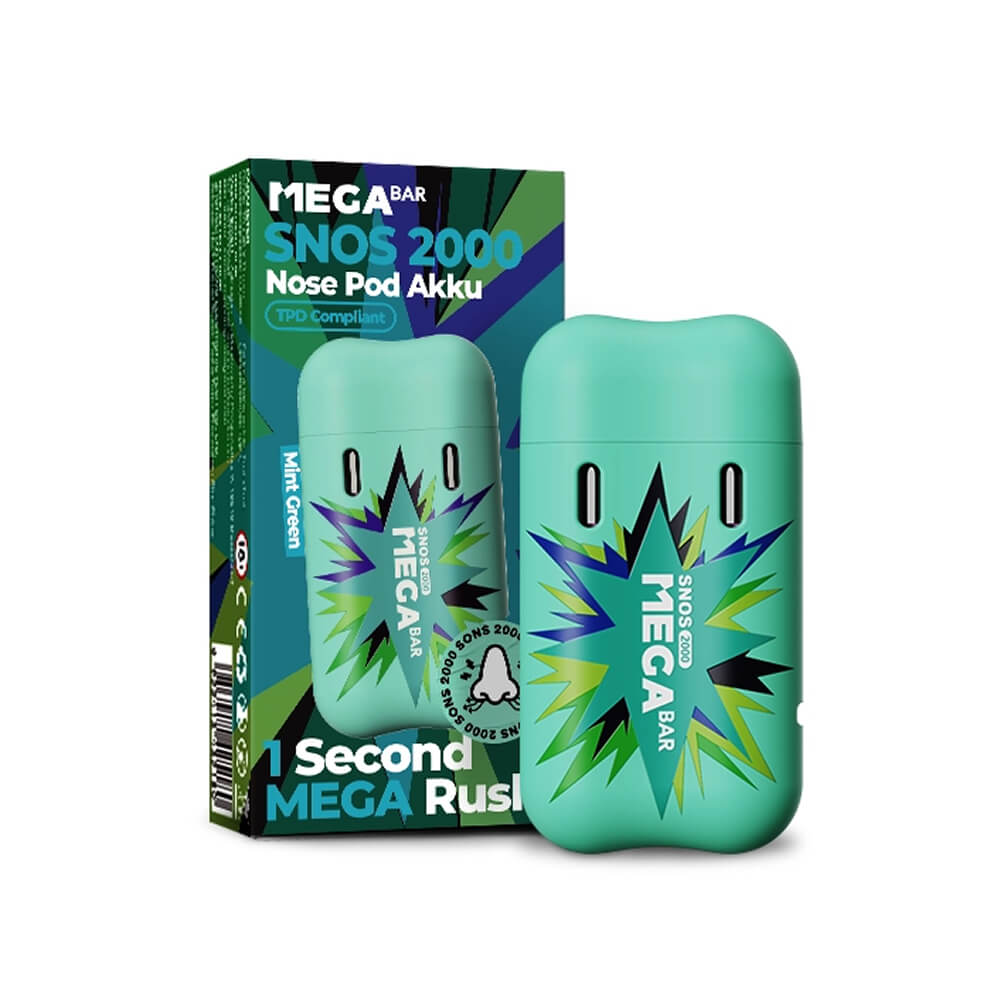 MegaBar SNOS2000 Prefilled Nasen Vape Gert. MegaBar SNOS2000 Prefilled Nasen Vape Gert.