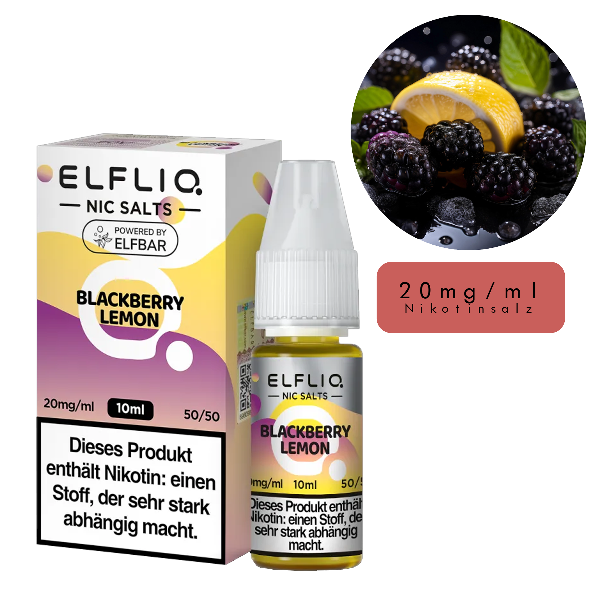 ElfLiq by Elfbar - Blackberry Lemon 10ml - 20mg