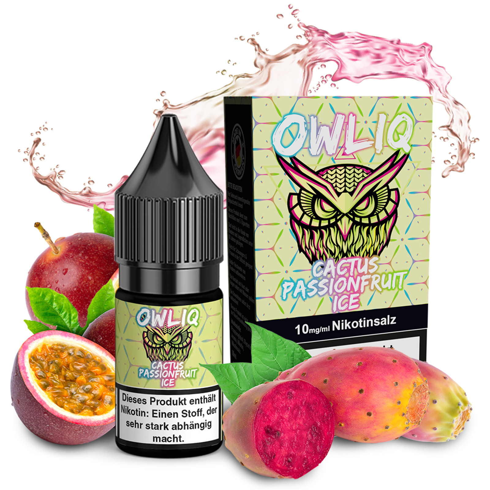 OWLIQ Liquid - Cactus Passionfruit Ice 10ml - 10mg