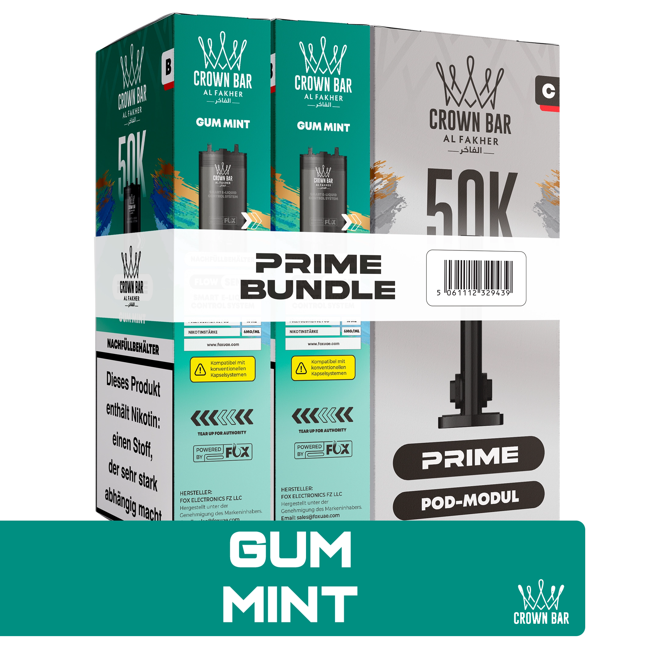 Al Fakher - Hypermax Prime 50K 2er Pod+Coil - Gum Mint