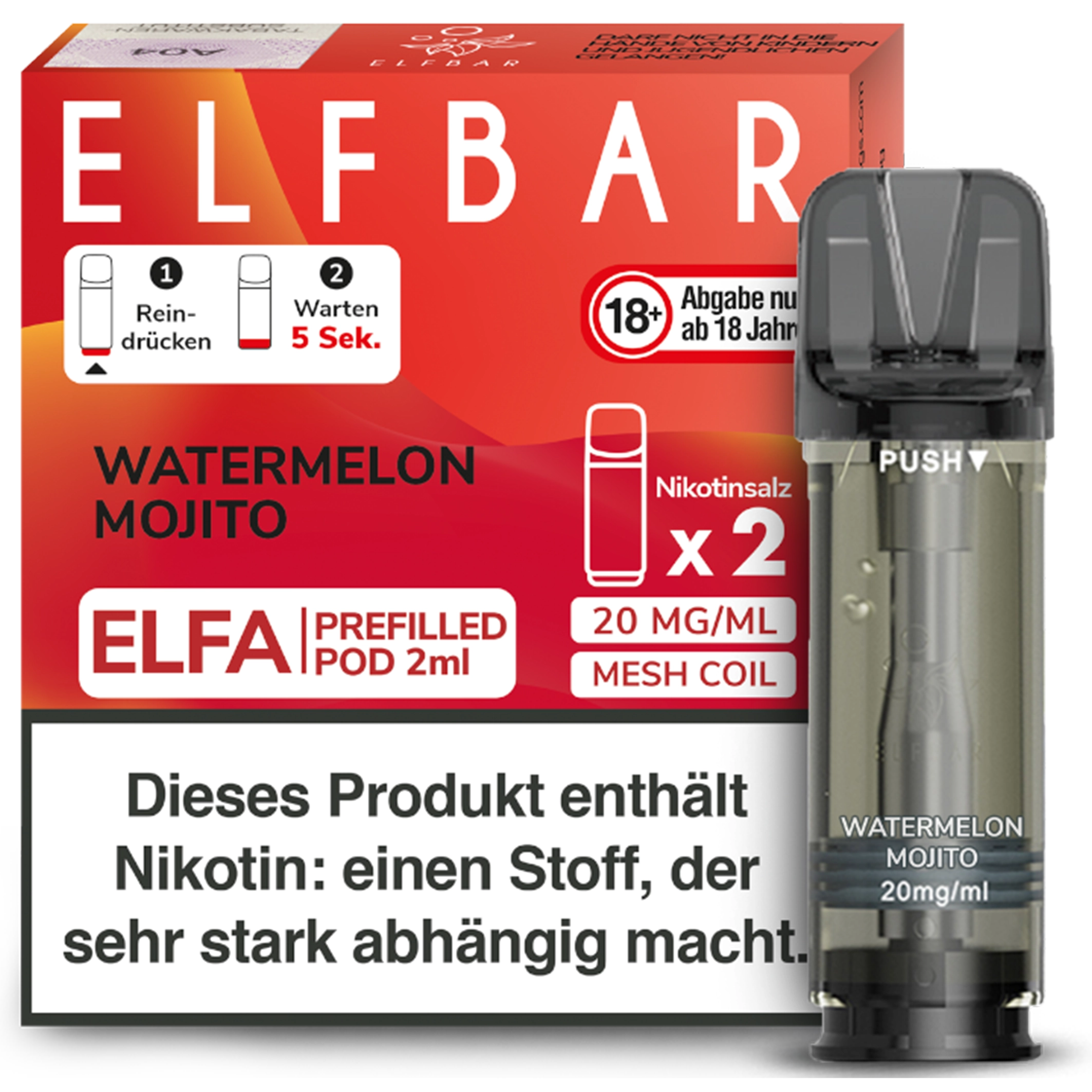 ElfBar - ELFA Pod - Watermelon Mojito 20mg