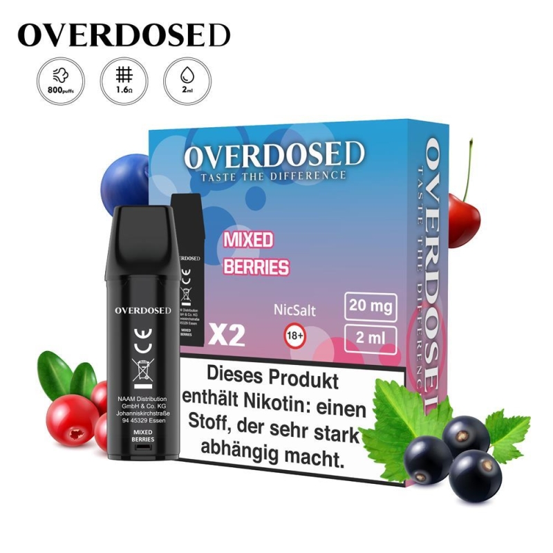 Overdosed - Pod - Mixed Berries 20mg