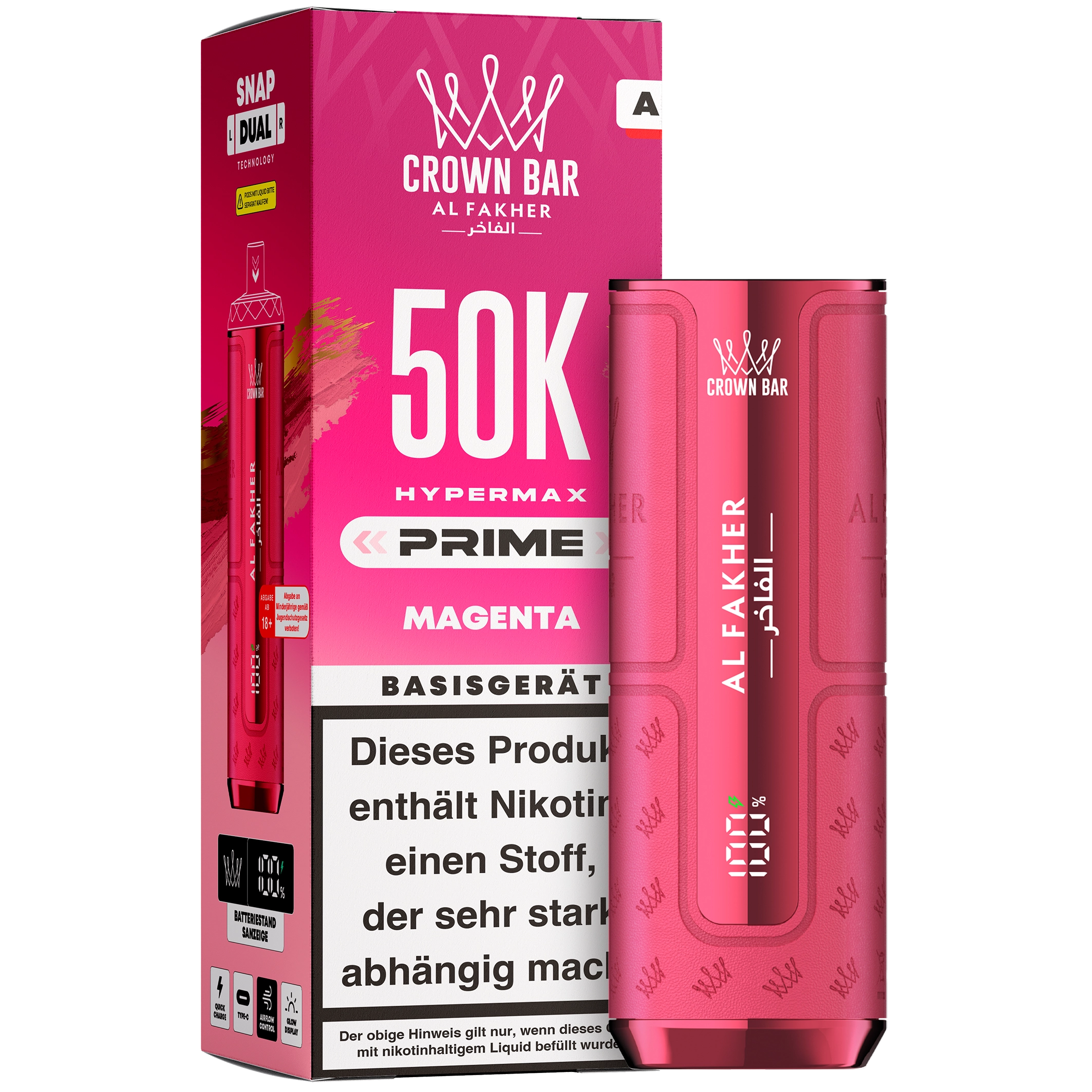 Al Fakher - Hypermax Prime 50K Akku - Magenta