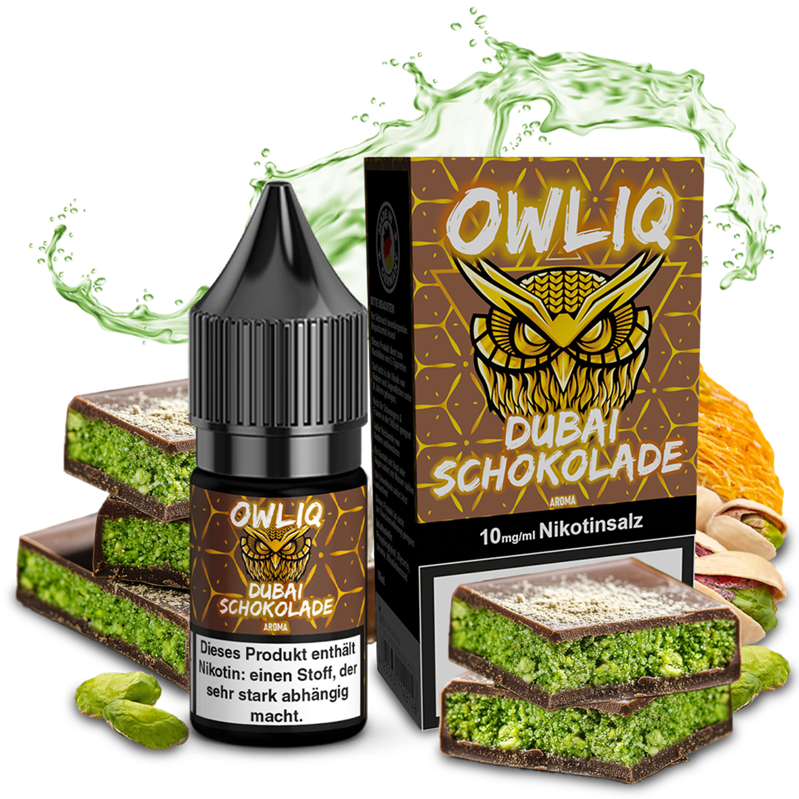 OWLIQ Liquid - Dubai Schokolade 10ml - 10mg