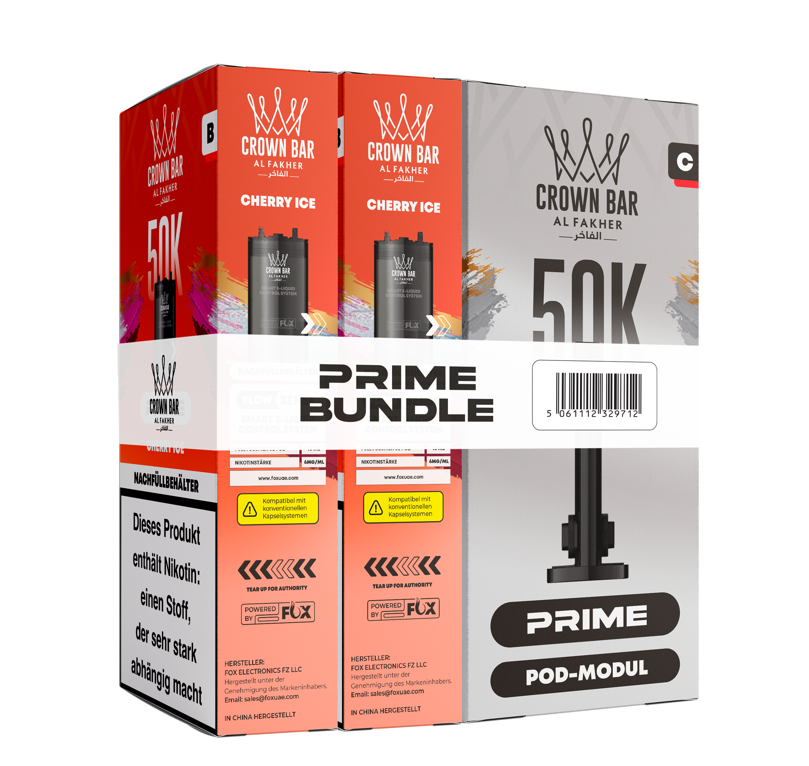 Al Fakher - Hypermax Prime 50K 2er Pod+Coil - Cherry Ice
