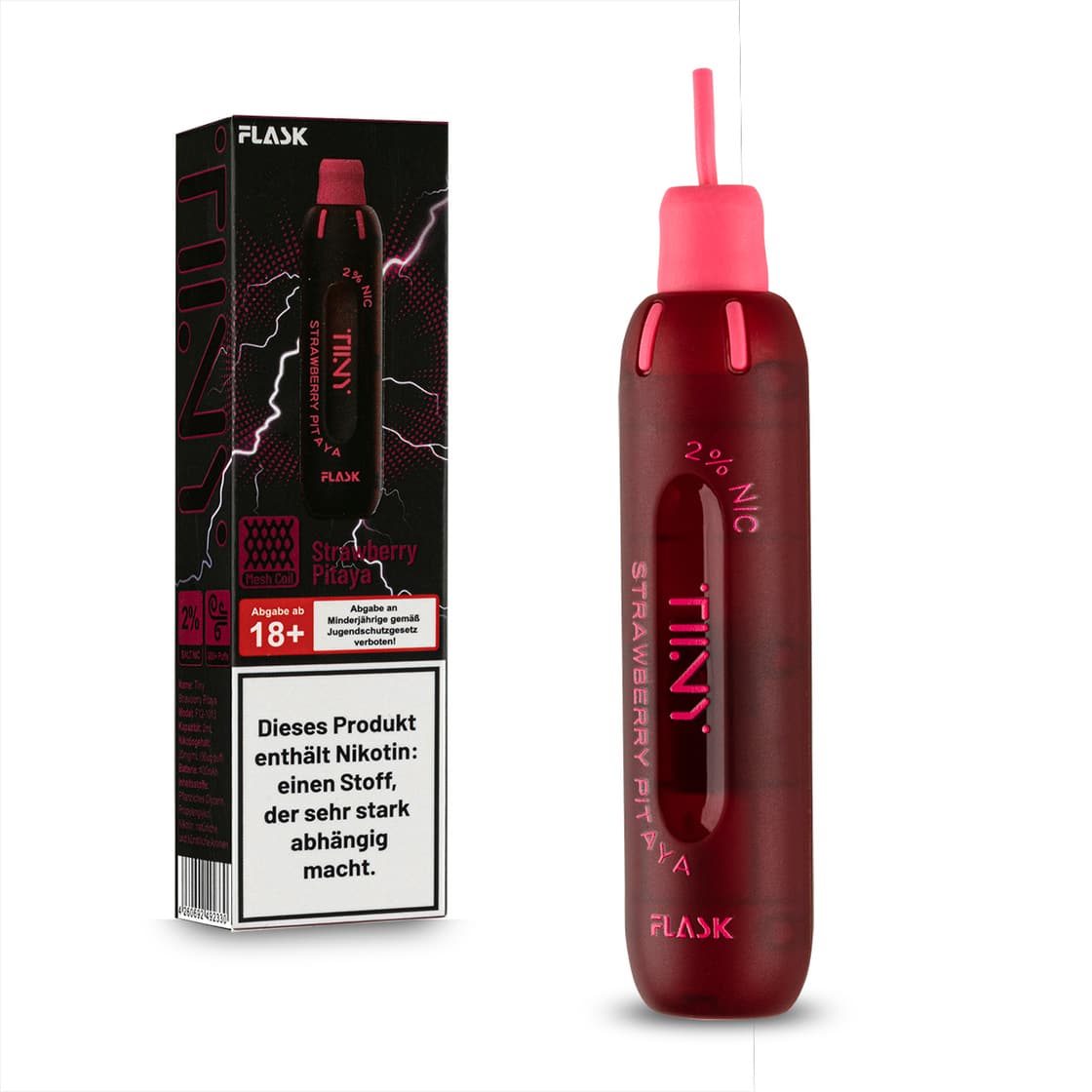 Tiiny Flask - Vape - Strawberry Pitaya 20mg