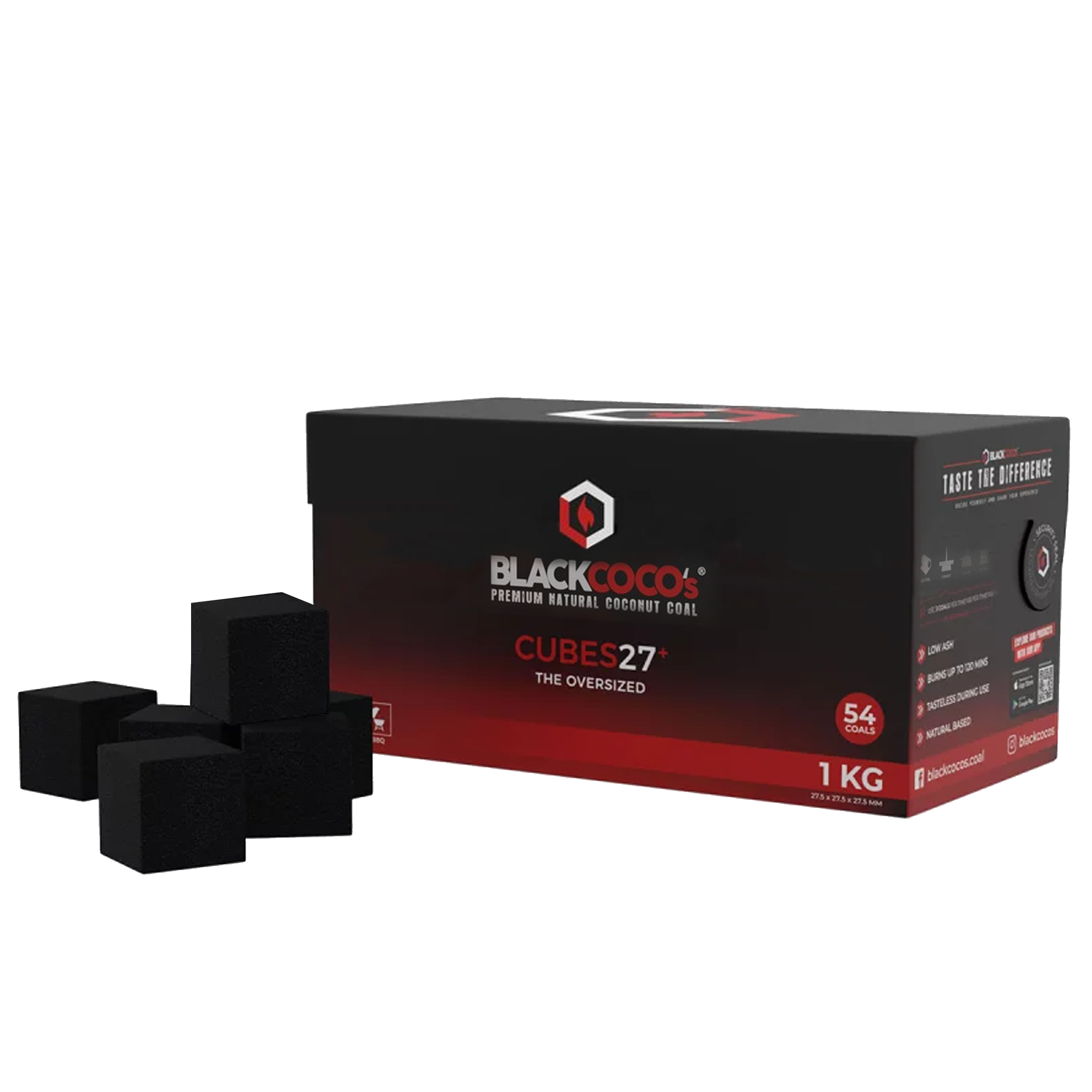 Blackcoco - Naturkohle CUBES27+ - 1kg