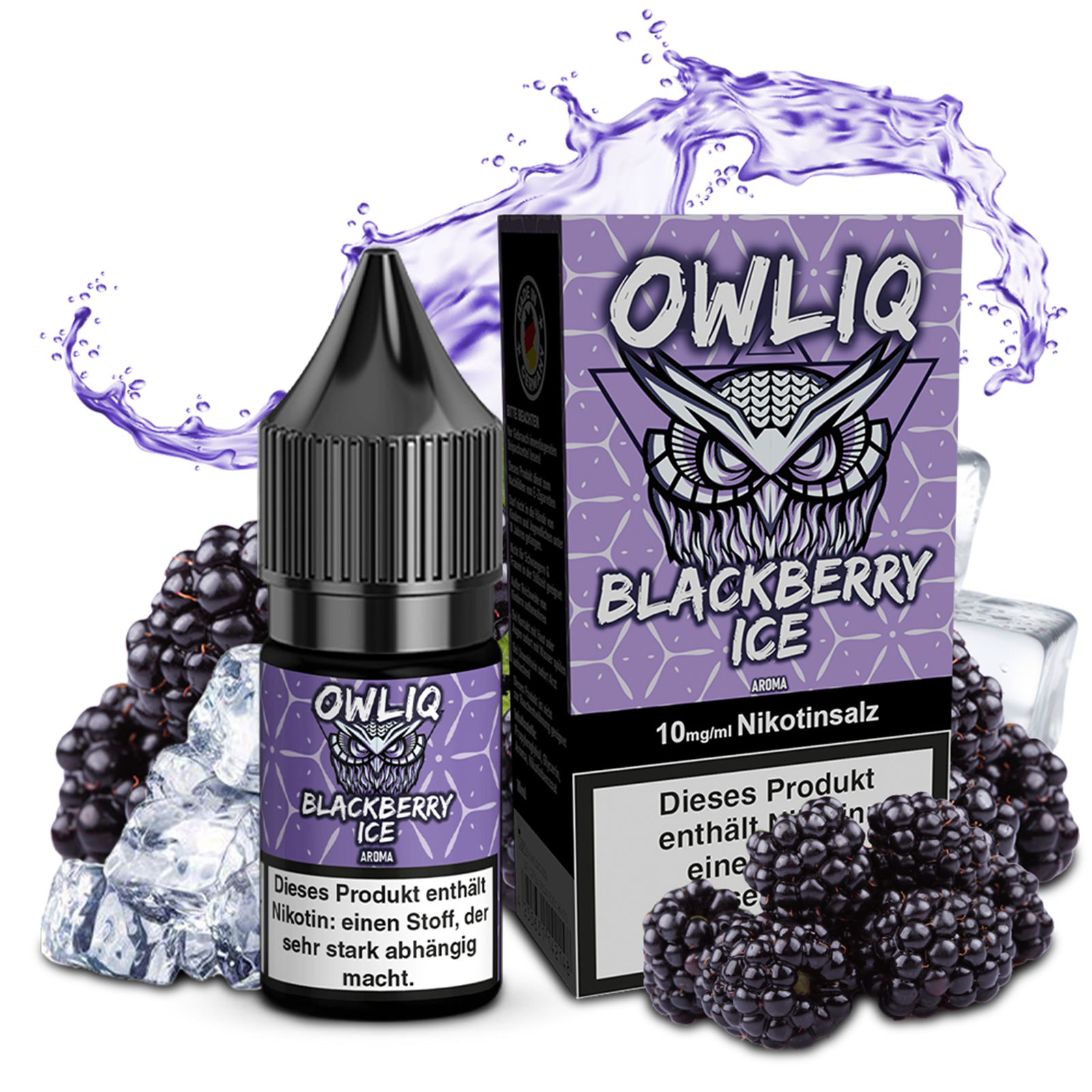 OWLIQ Liquid - Blackberry Ice 10ml - 10mg