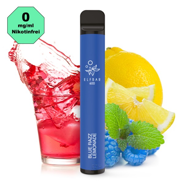 ElfBar 600 - Einweg E-Zigarette - Blue Razz Lemonade 0mg