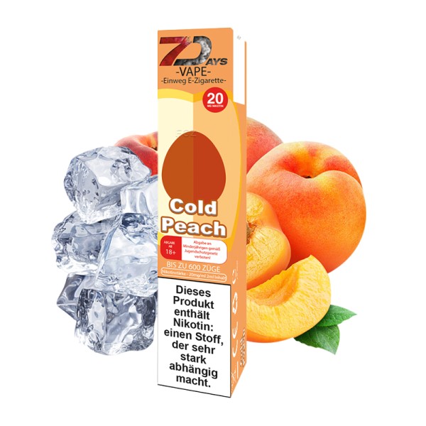 7Days Vape - Einweg E-Zigarette - Cold Peach 20mg