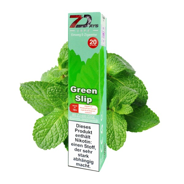 7Days Vape - Einweg E-Zigarette - Green Slip 20mg